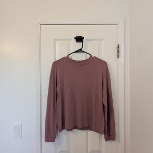 Madewell Mauve Long Sleeve Top